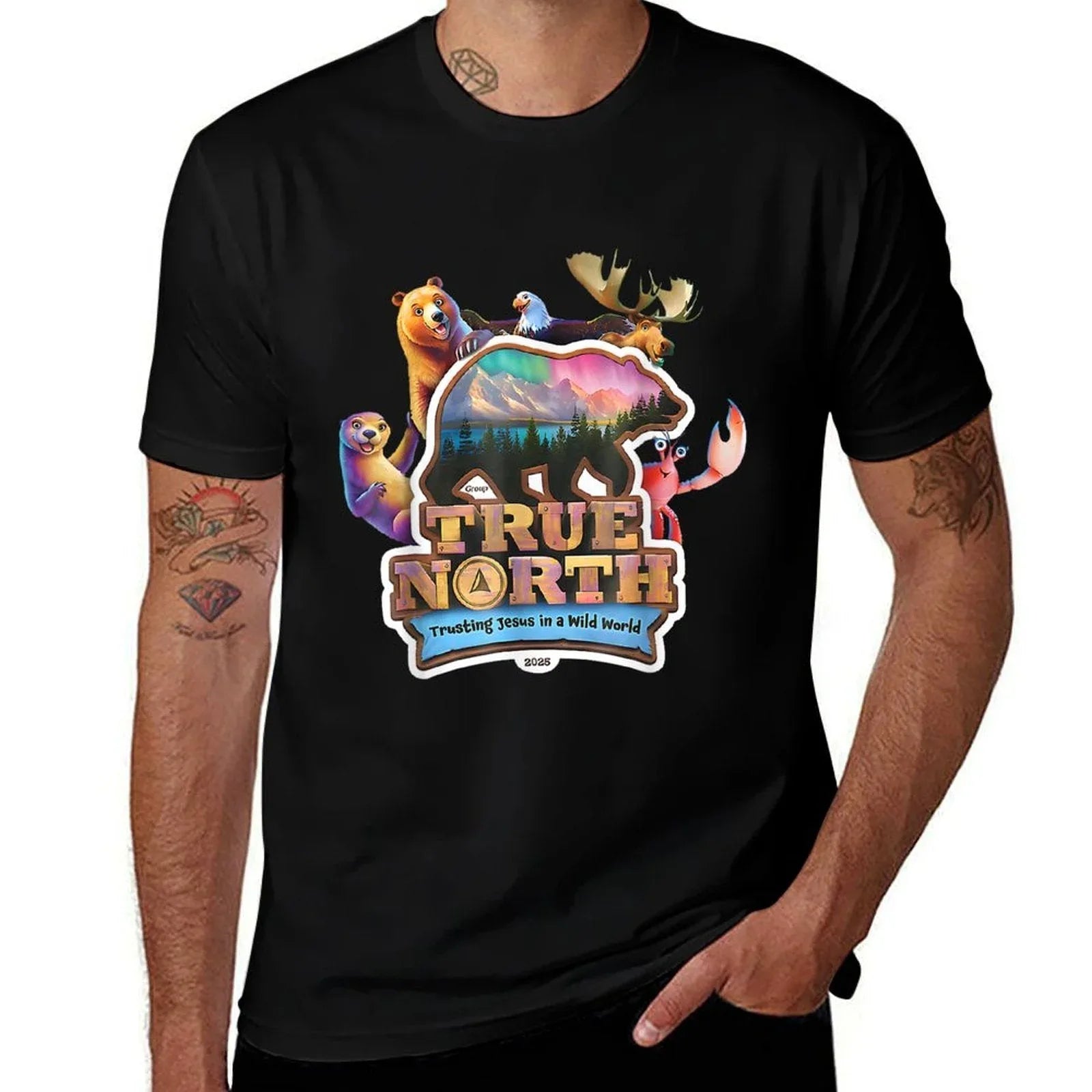 True North VBS 2025 Trusting Jesus Wilderness Christian  Cotton T-Shirt