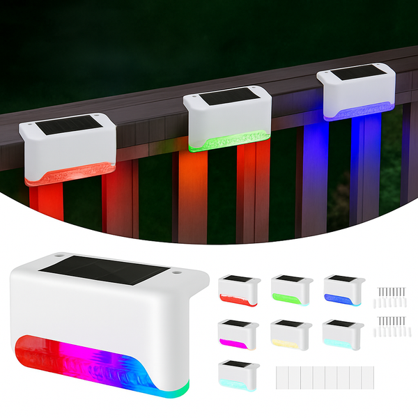 8-Pack Solar LED Deck & Step Lights