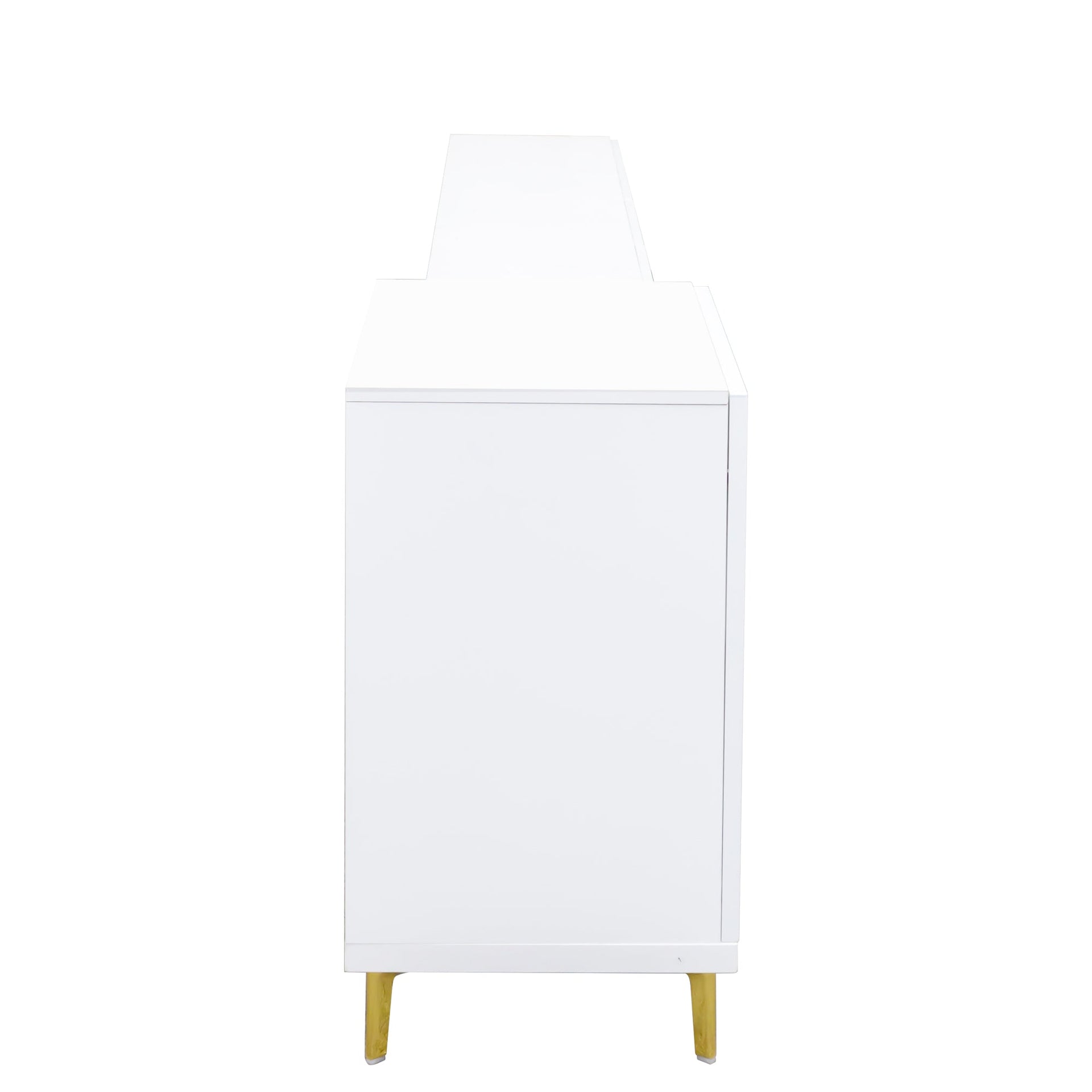 Wood Extendable TV Stand Entertainment Center Media TV Console for Living Room Bedroom