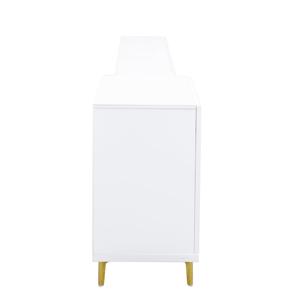 Wood Extendable TV Stand Entertainment Center Media TV Console for Living Room Bedroom