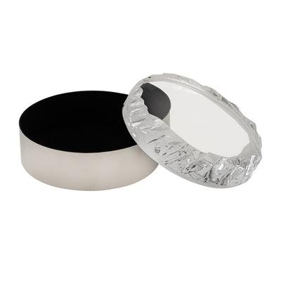 Cogar Box - Round Polished Nickel