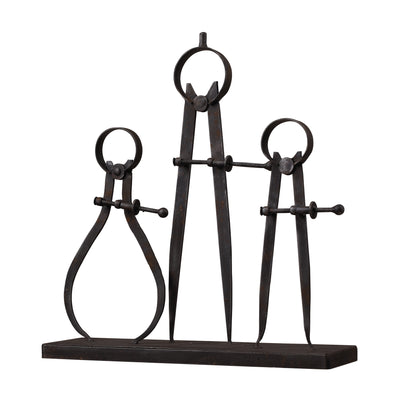 Compass and Caliper - Antique Black