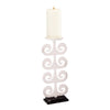 Curled Fern Candleholder - White