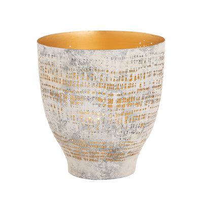 Delmont Candleholder - Large Whitewash