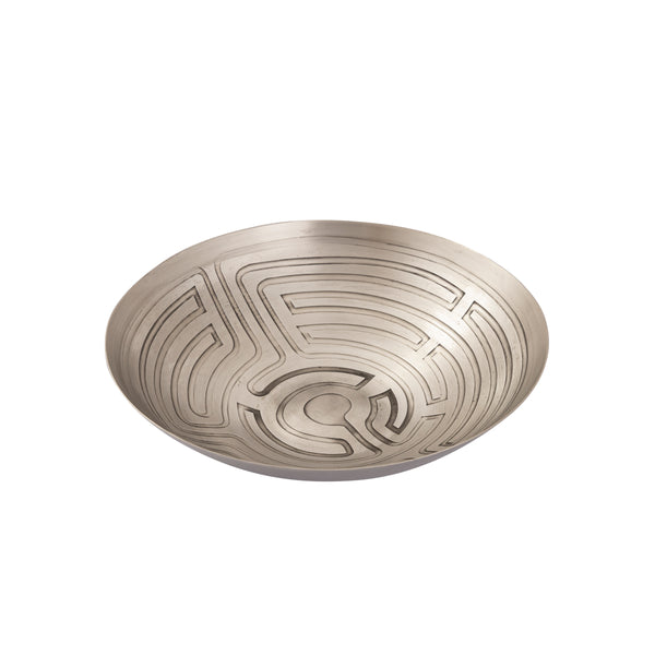 Maze Etched Bowl - Set of 3 Nickel