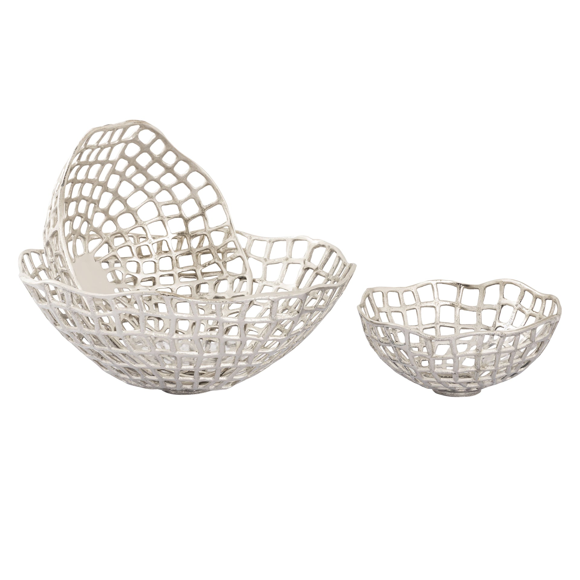 Shore Weave Basket - Set of 3 Nickel