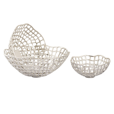 Shore Weave Basket - Set of 3 Nickel