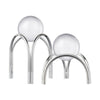 Sibyl Orb Stand - Set of 2 Silver