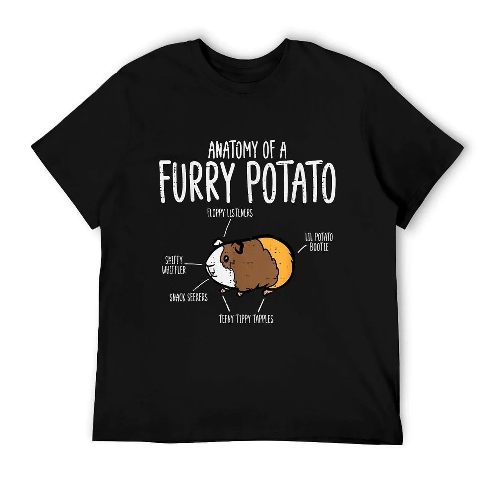 Guinea Pig Anatomy Of Furry Potato Funny Cavy Men Women Kids T-Shirt