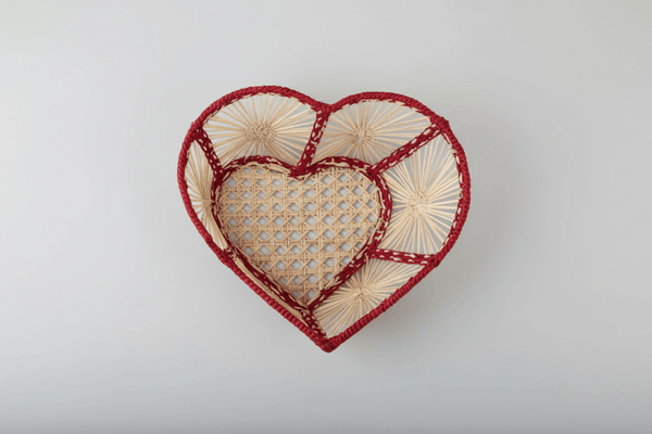 Heart Handwoven Iraca Palm Basket