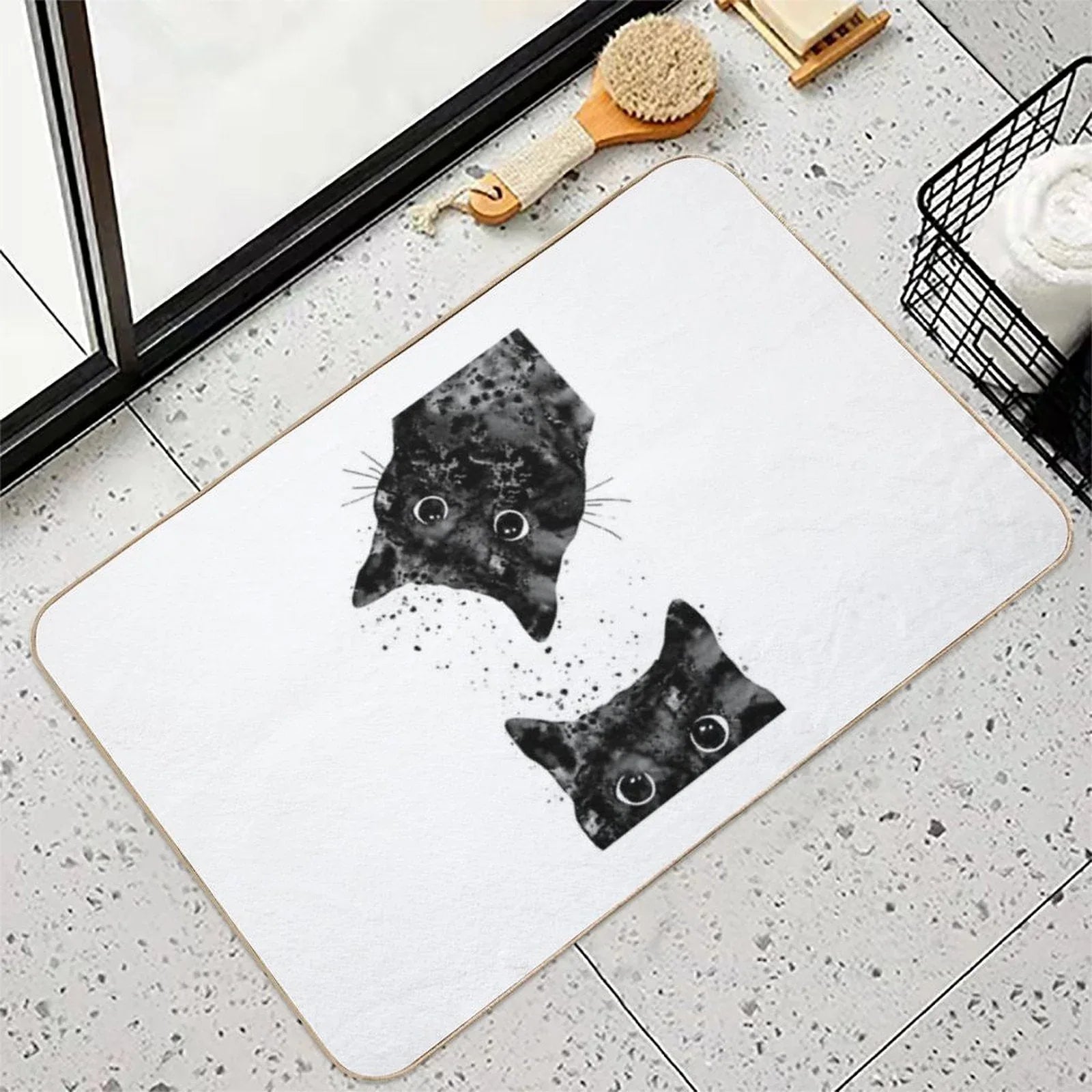 Peeking Cat Bath Mat