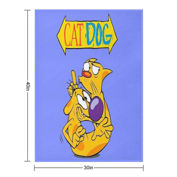 CatDog Quick-dry Throw Blanket
