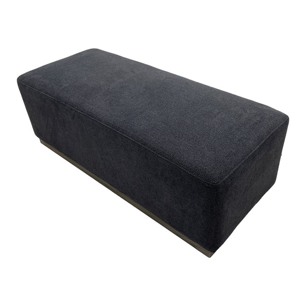 Peggy Bench/Cocktail Ottoman With Table - Dark Grey