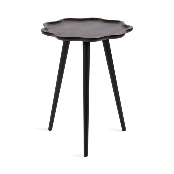 Alezar Scallop Wood Side Table