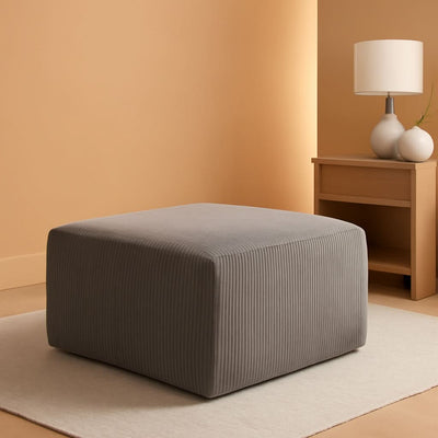 40 Inch Corduroy Square Ottoman Pouf Modular Memory Foam