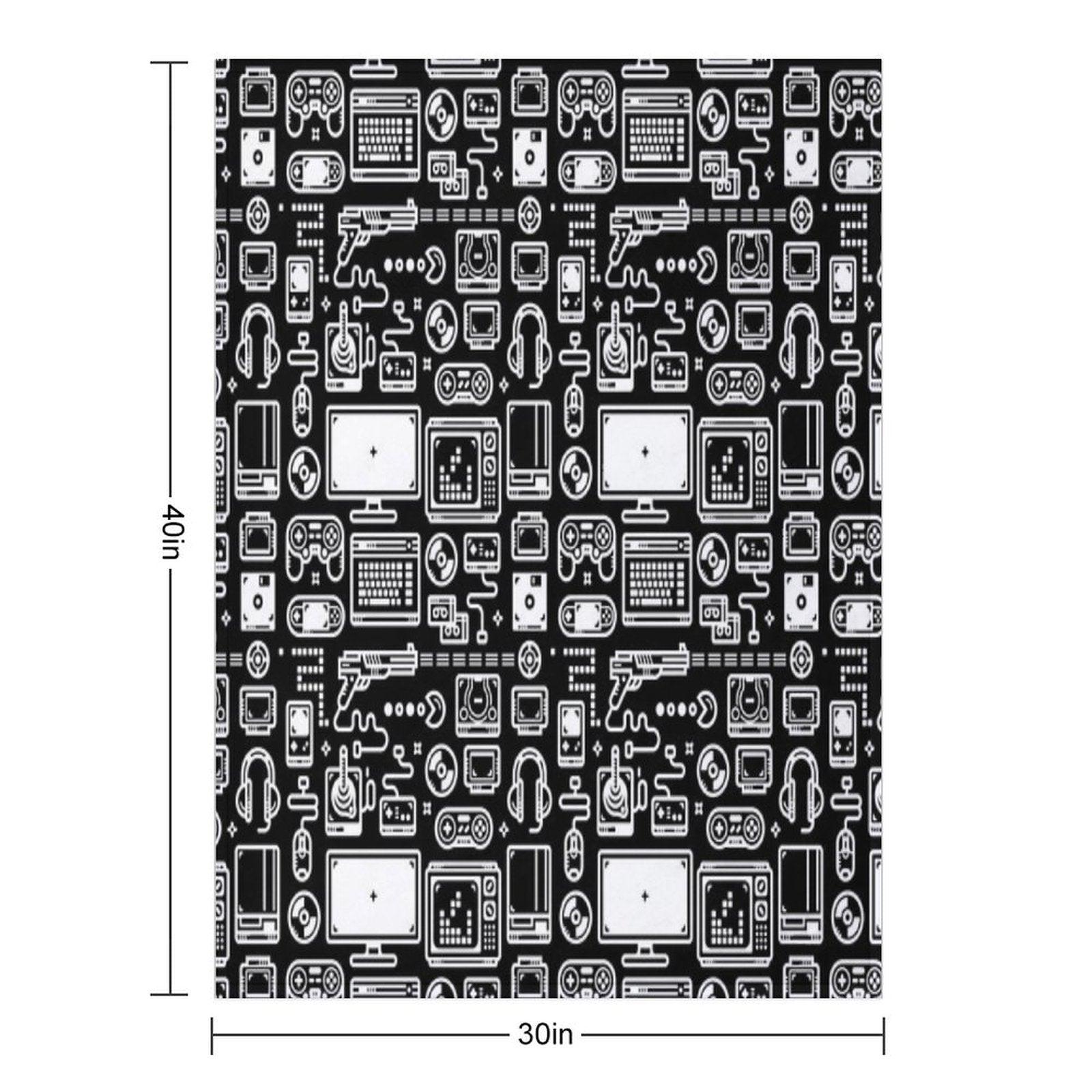 Retro Gamer Video Game Consoles, PC's, Controllers, Joysticks And Gamepads Throw Blanket