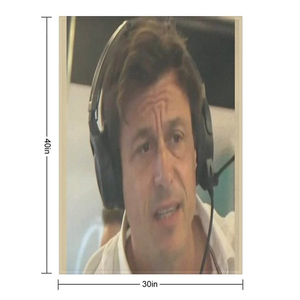 Confused Toto Wolff Velvety-soft Throw Blanket