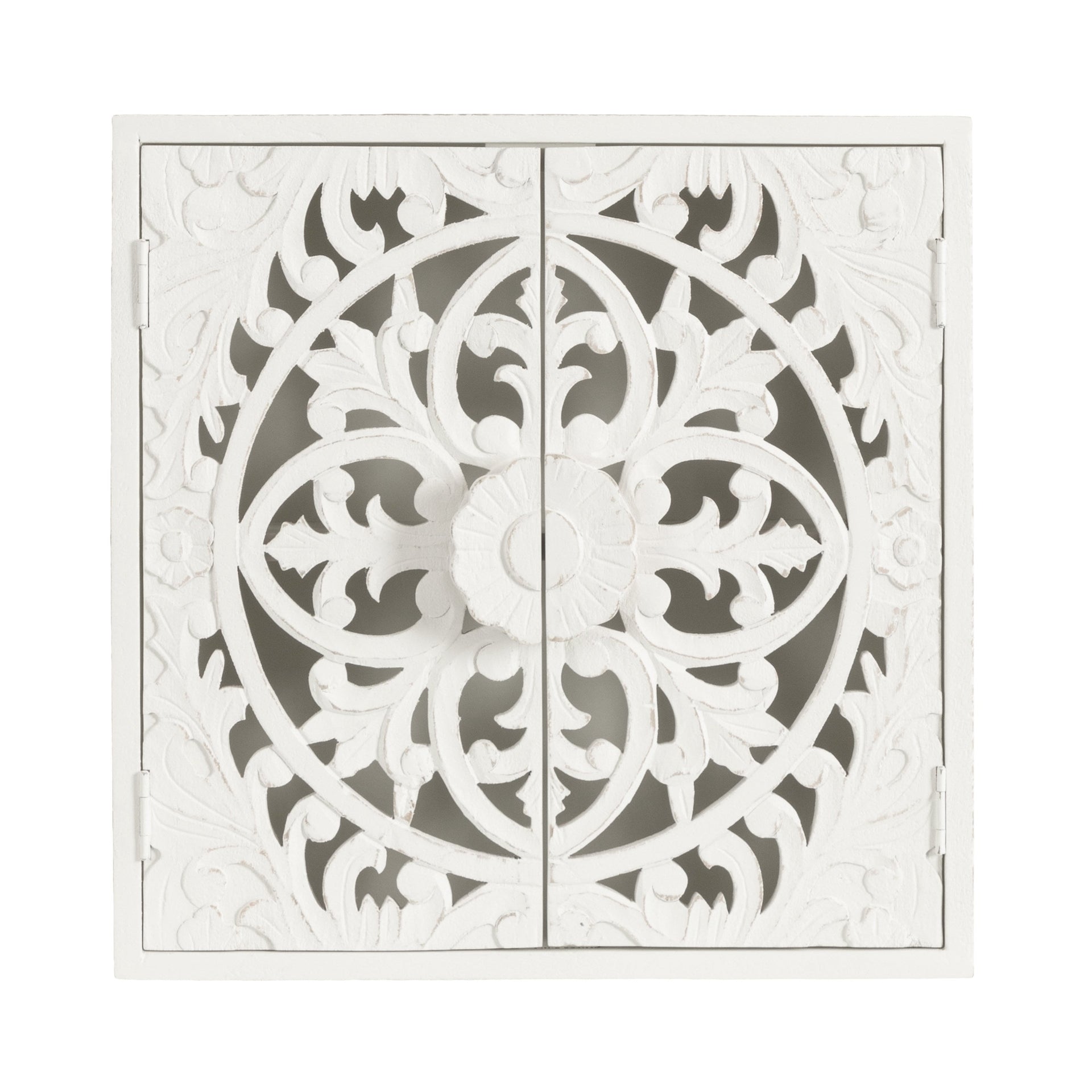 Saanvi Carved Wood Wall Cabinet
