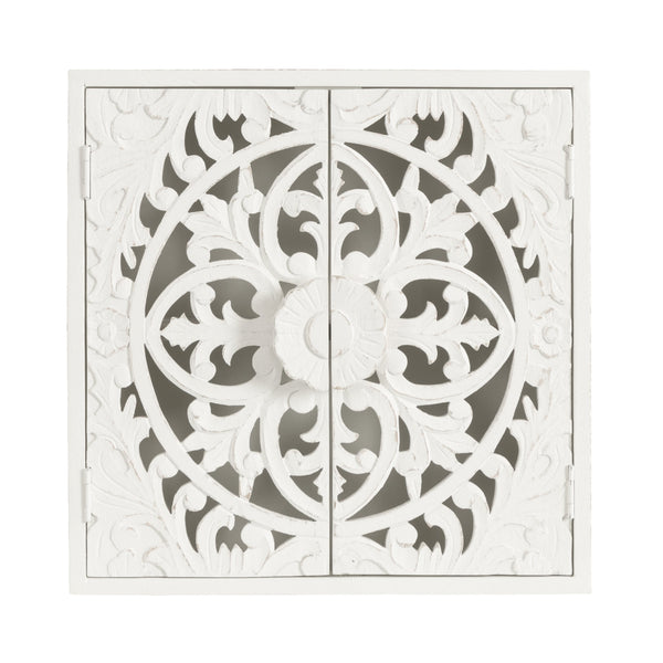 Saanvi Carved Wood Wall Cabinet