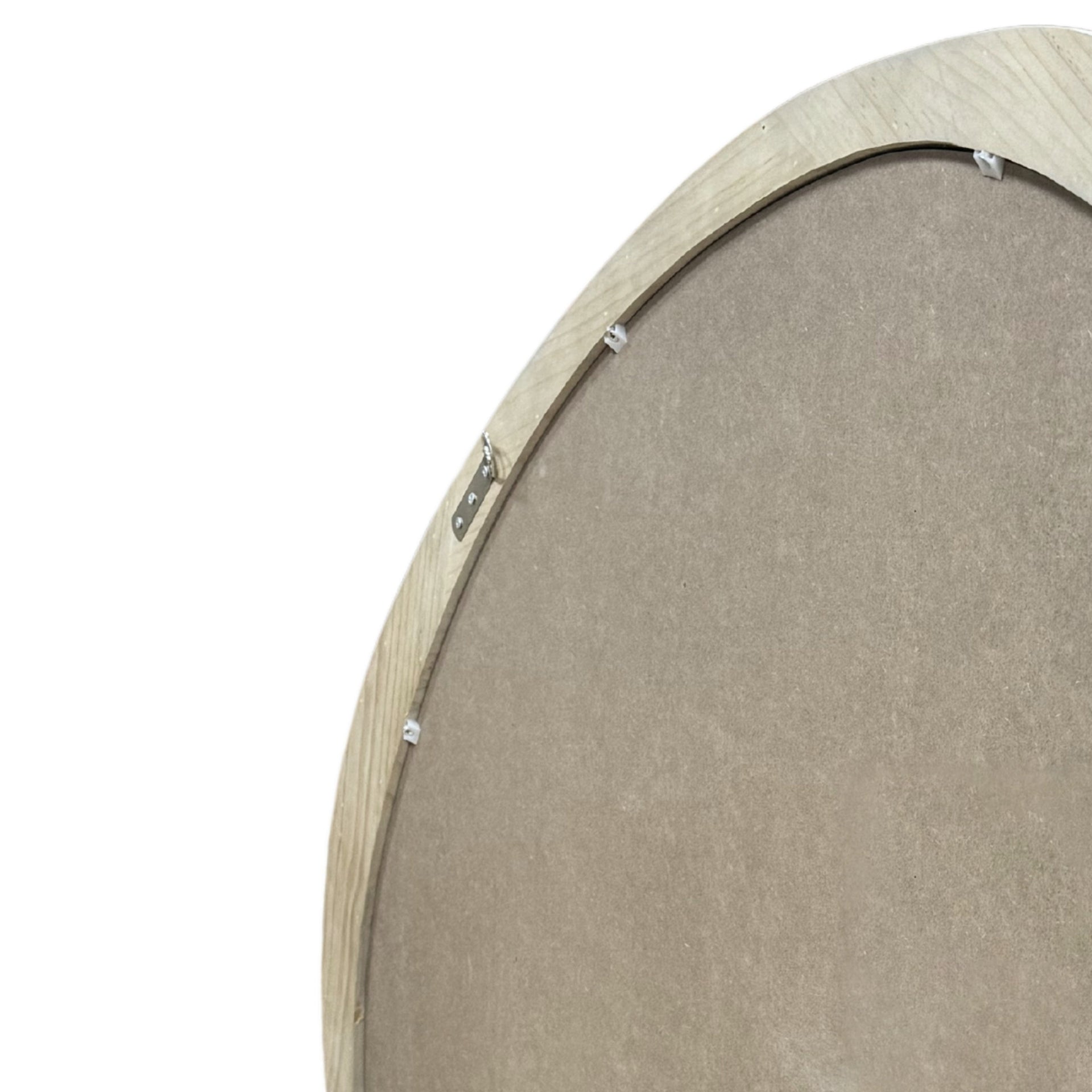 Solid Wood Mirror 45 Inch Asymmetrical Wall Mirror Wooden Framed Mirror Large Sized Dressing Mirror, for Living Room, Bedroom, Bathroom, Hallway or Entry Way, Natural Wood Washed