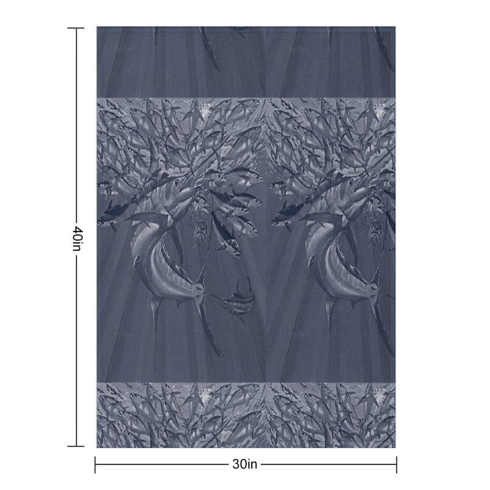 Blue Marlin Tuna Throw Blanket
