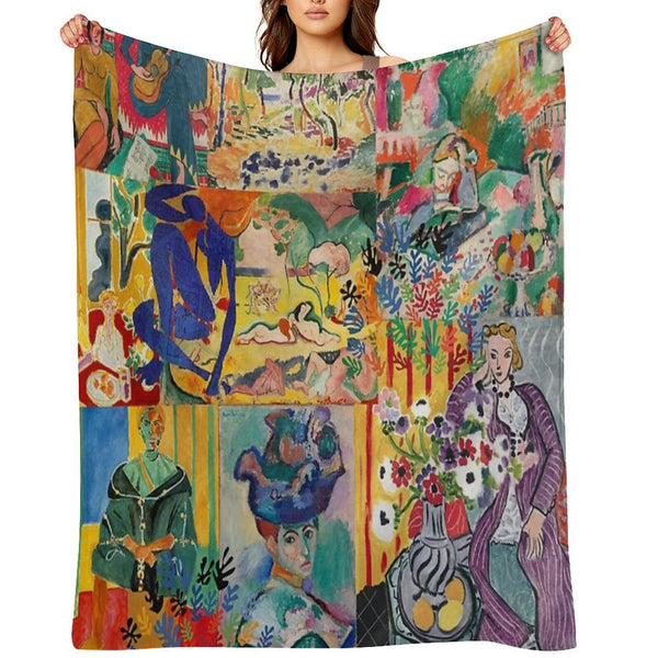 Matisse Collage Multi-functional Throw Blanket