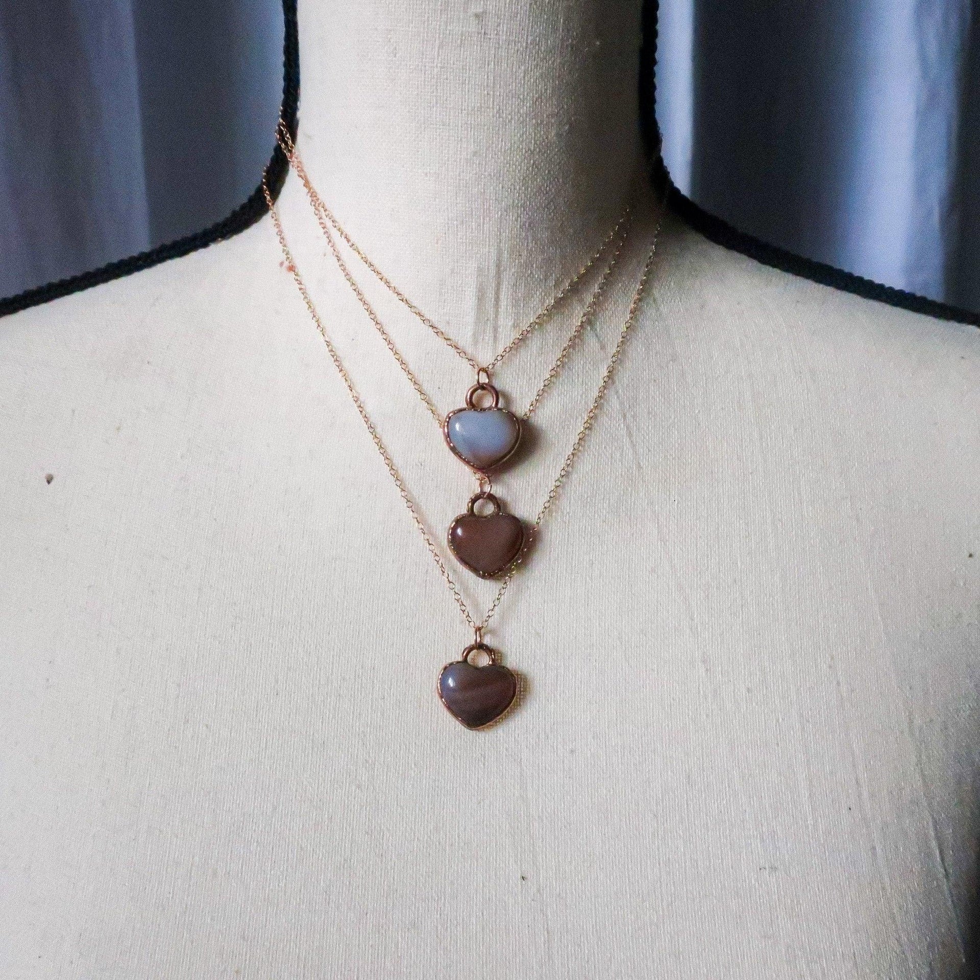 Carnelian Boho Heart Necklace - Courageous Creativity | By Blackbird & Sage
