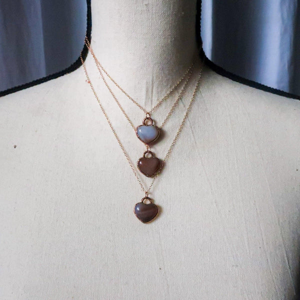 Carnelian Boho Heart Necklace - Courageous Creativity | By Blackbird & Sage