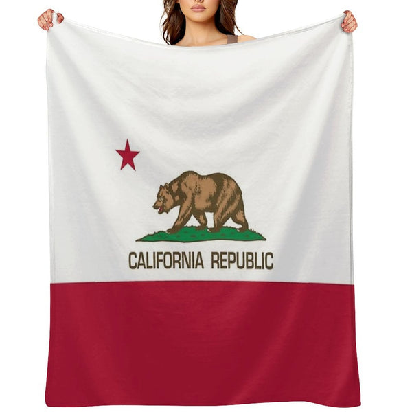 California Republic State Flag of California Multi-functional Throw Blanket