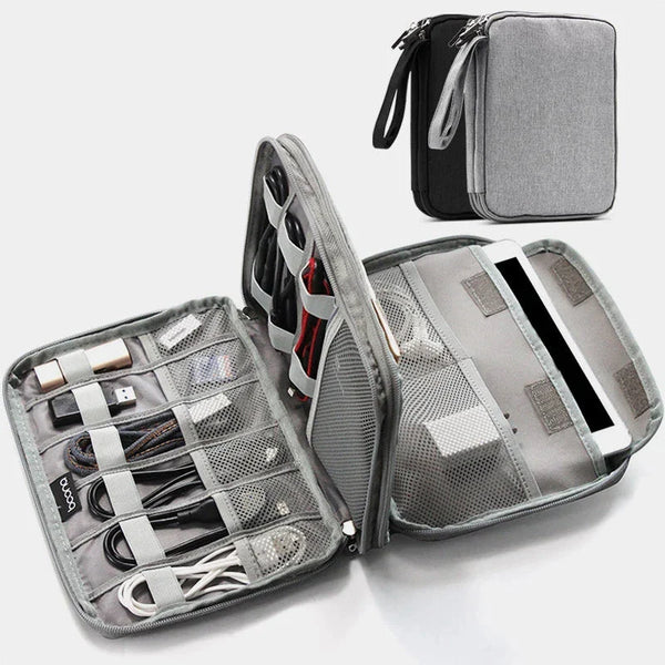 Accesorios digitales bolsa de acabado cargador de datos Cable de doble capa accesorios de viaje bolsa auriculares Usb Flash Drive organizar