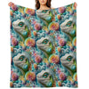 3D Iguana Machine-washable Throw Blanket