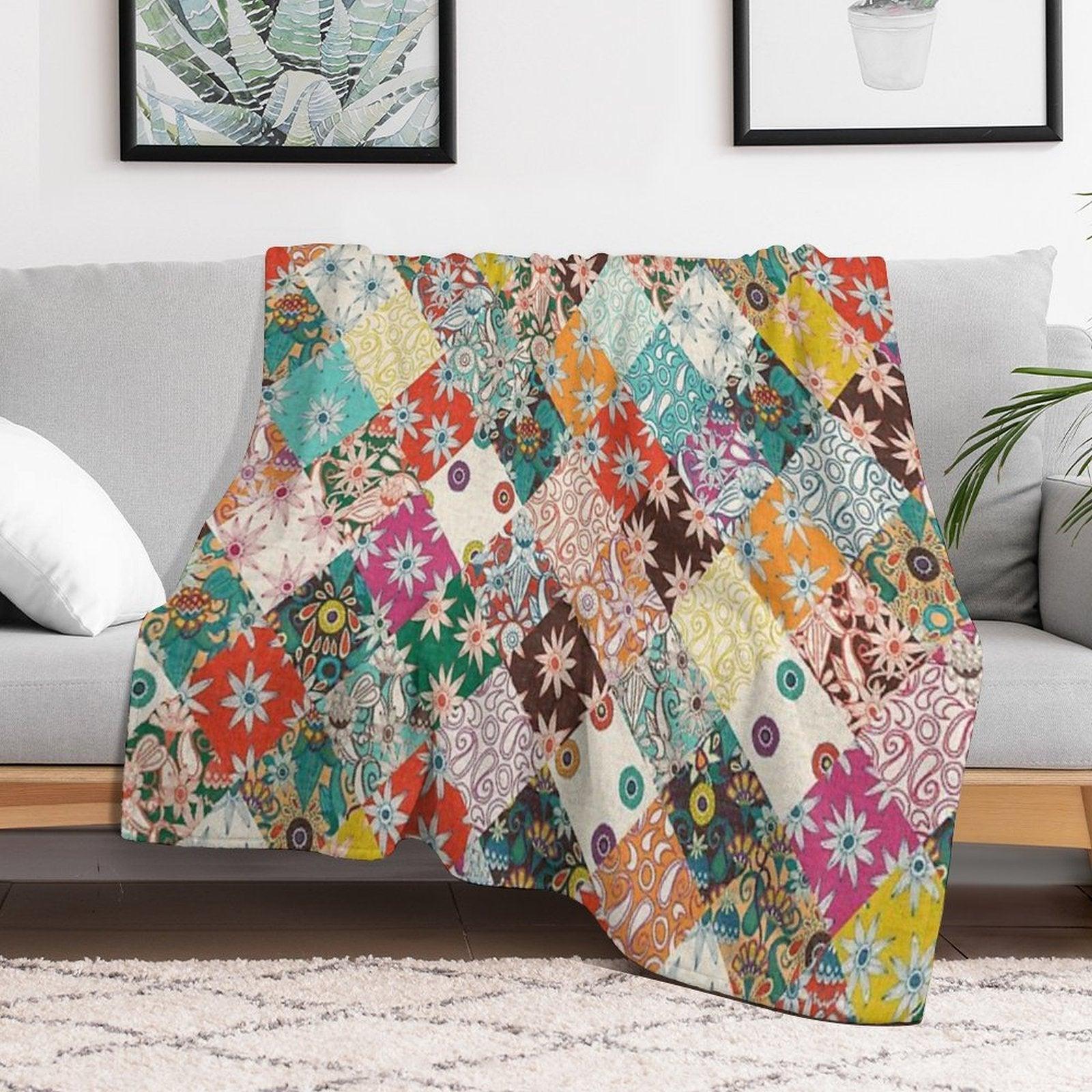 Sarilmak Patchwork Throw Blanket