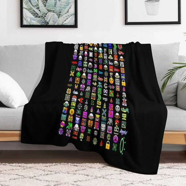 Geometry Dash Throw Blanket