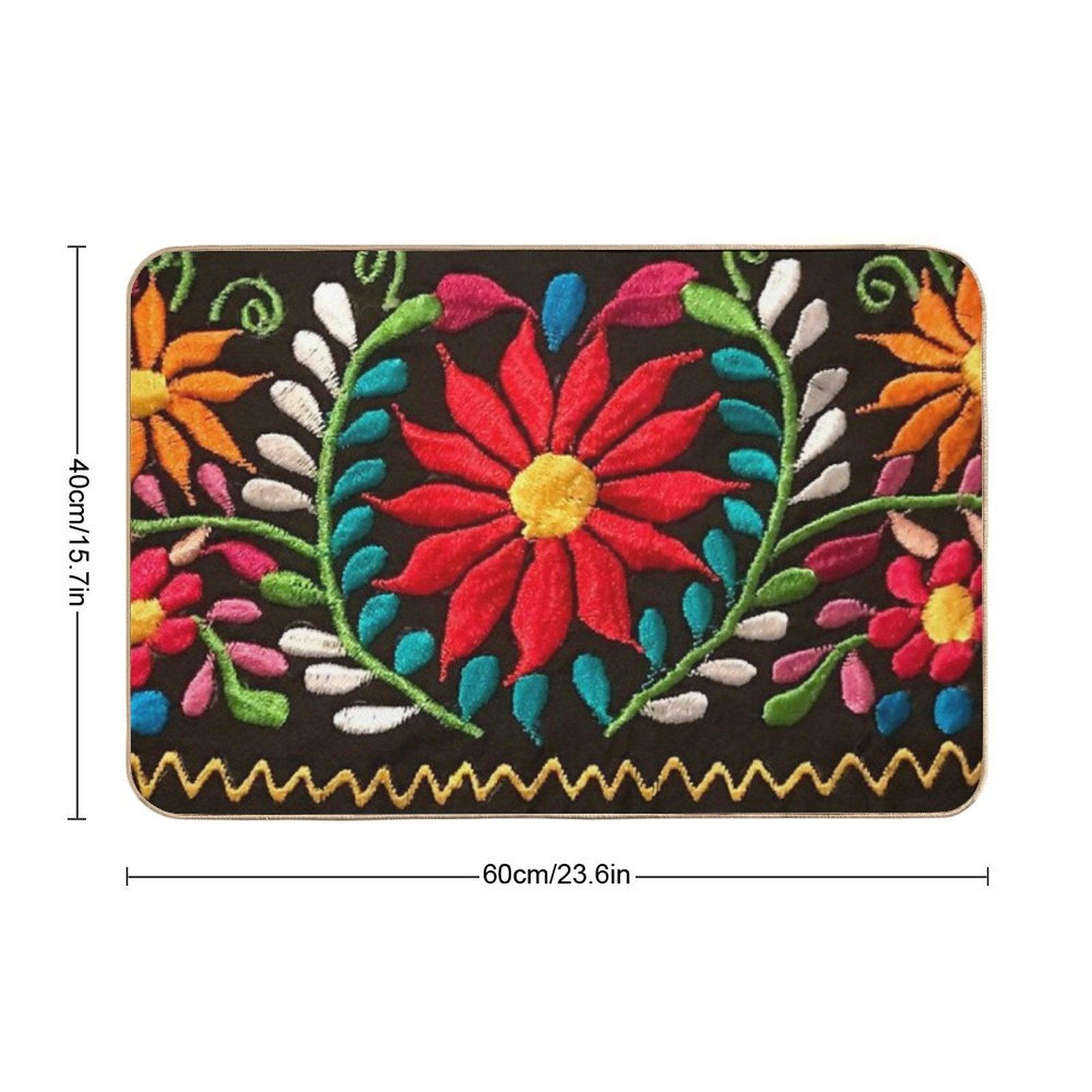 Spanish Flowers Bath Mat