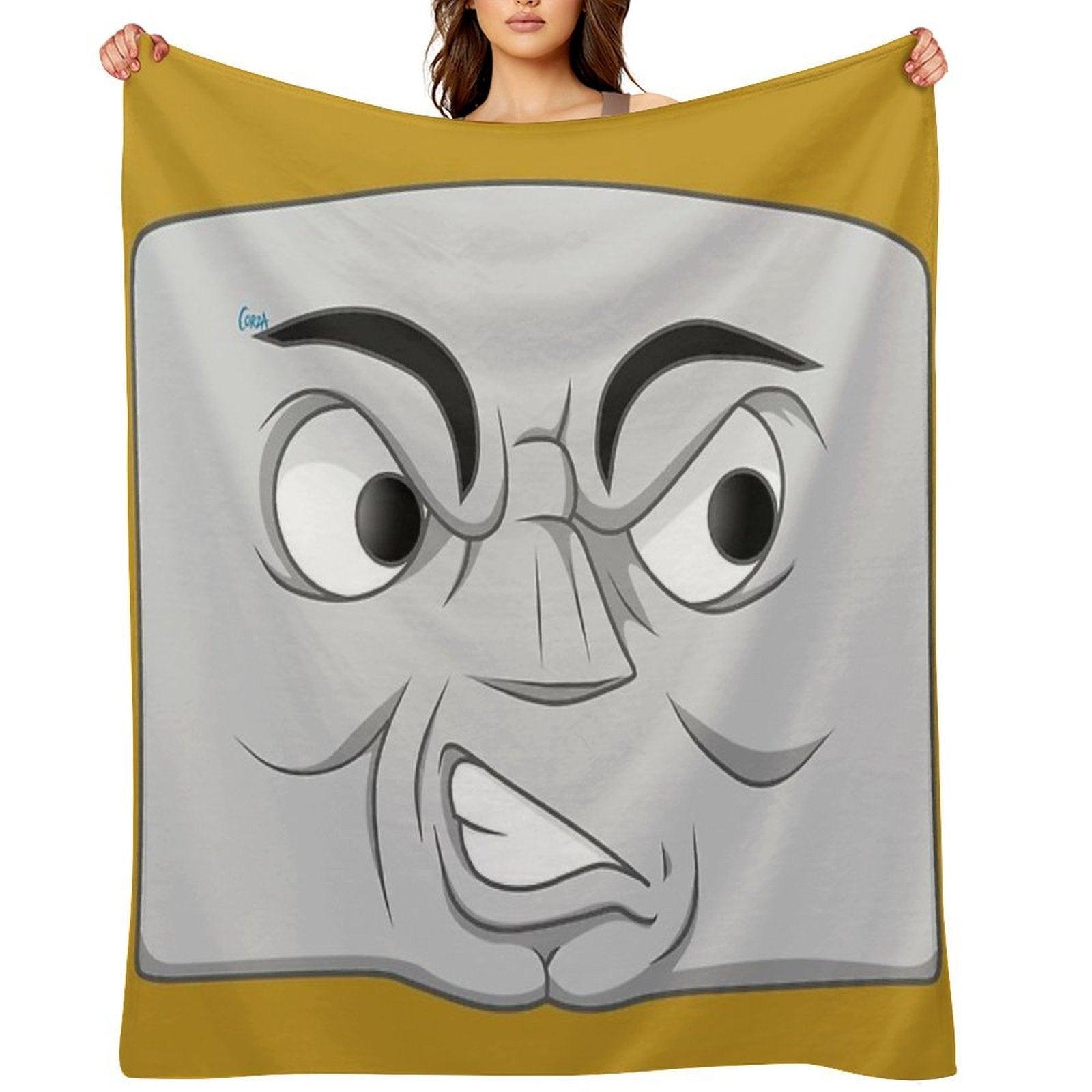 Diesel 10 (angry Face) Throw Blanket