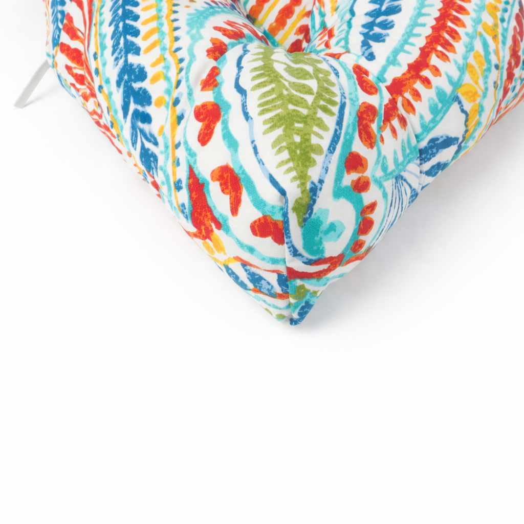 Outdoor Chair Cushions Set of 2 - 19 x 19 x 4 Inch Tufted Seat Cushions