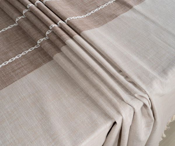 Striped Tablecloth - Tassel Tablecloth