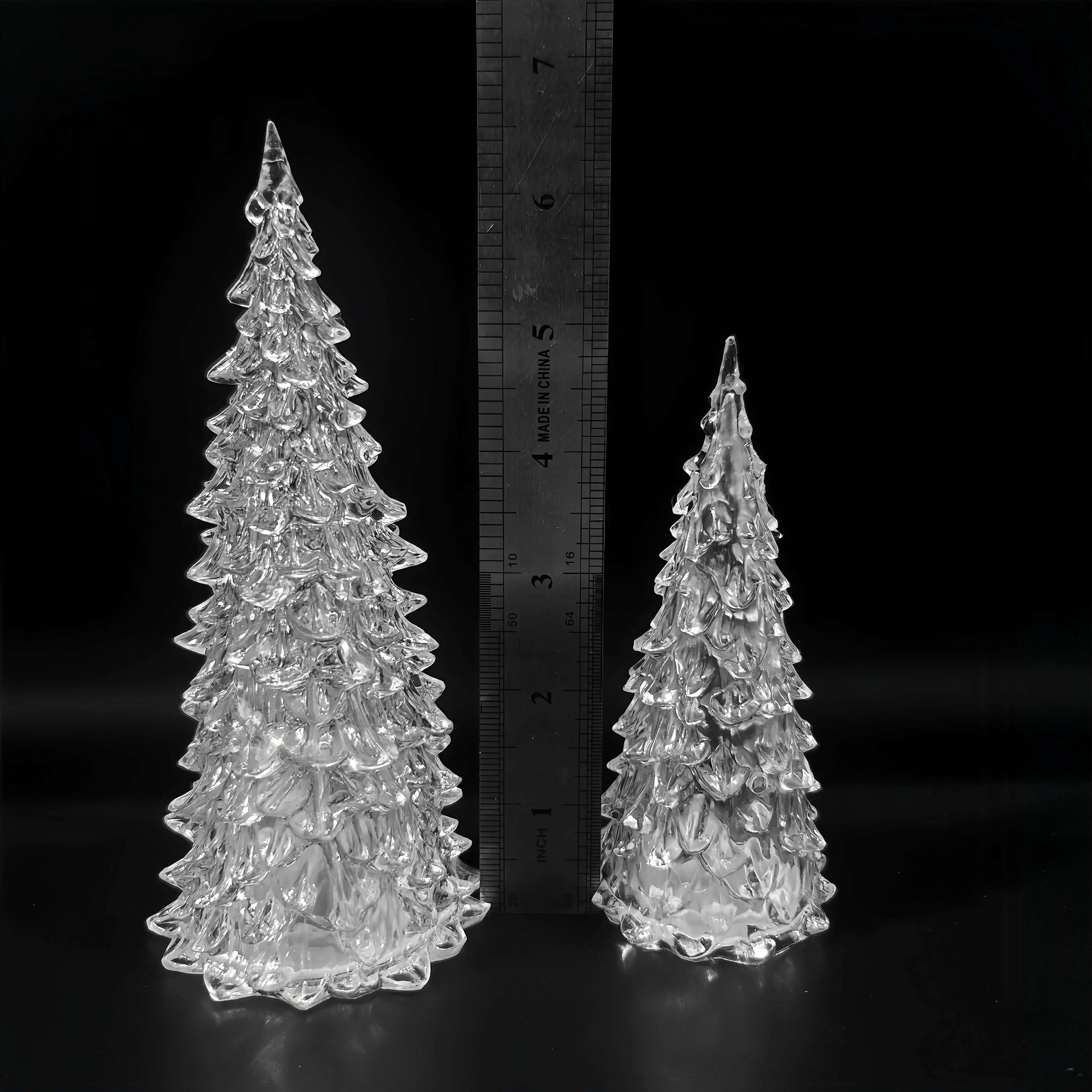 Acrylic Christmas Decor Set of 3 with String Lights