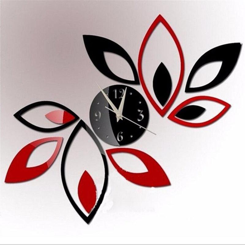 Acrylic Mirror Wall Clock Stickers Modern Decor Living Room Gift Home Furniture Sticker Mirror Frameless Large Wall Clock Kit for Home Living Room Bedroom Office Decoration