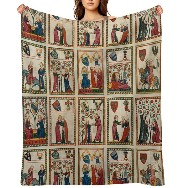 Codex Manesse Durable Throw Blanket