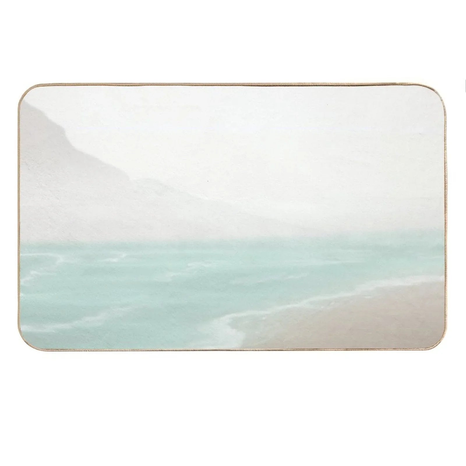 Neutral Colors Beach Bath Mat