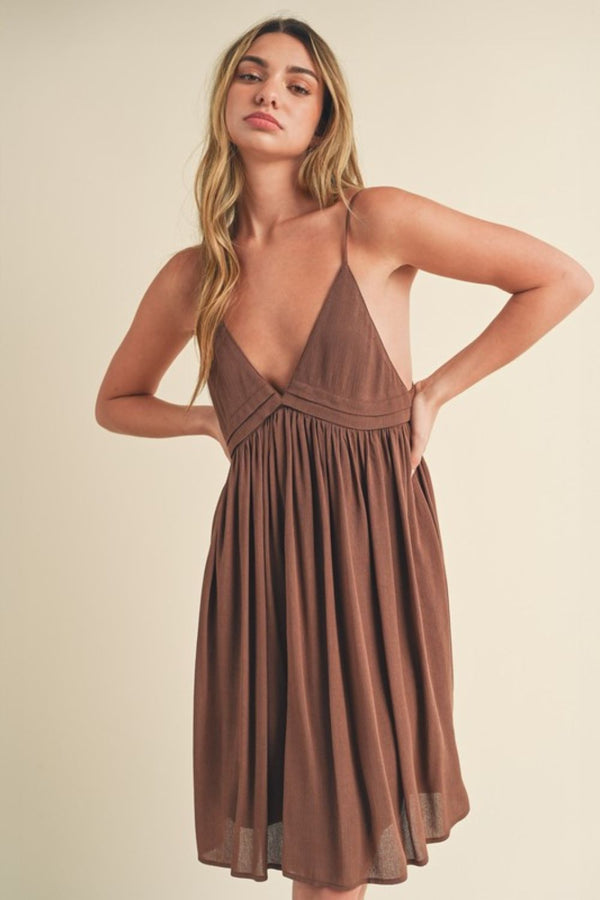 New Summer Ruched Plunge Mini Cami Dress For Women – Sexy, Comfortable, Flattering & Perfect for Special Occasions