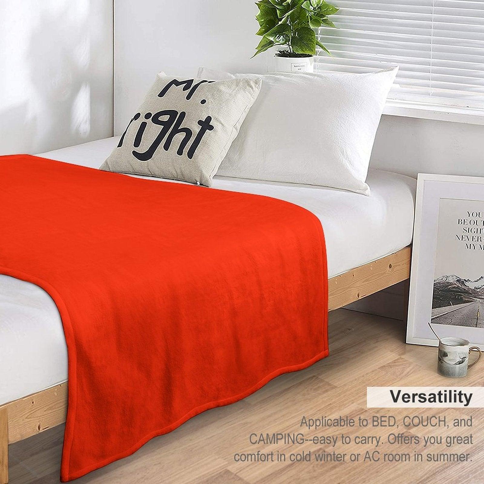 Scarlet Red Throw Blanket