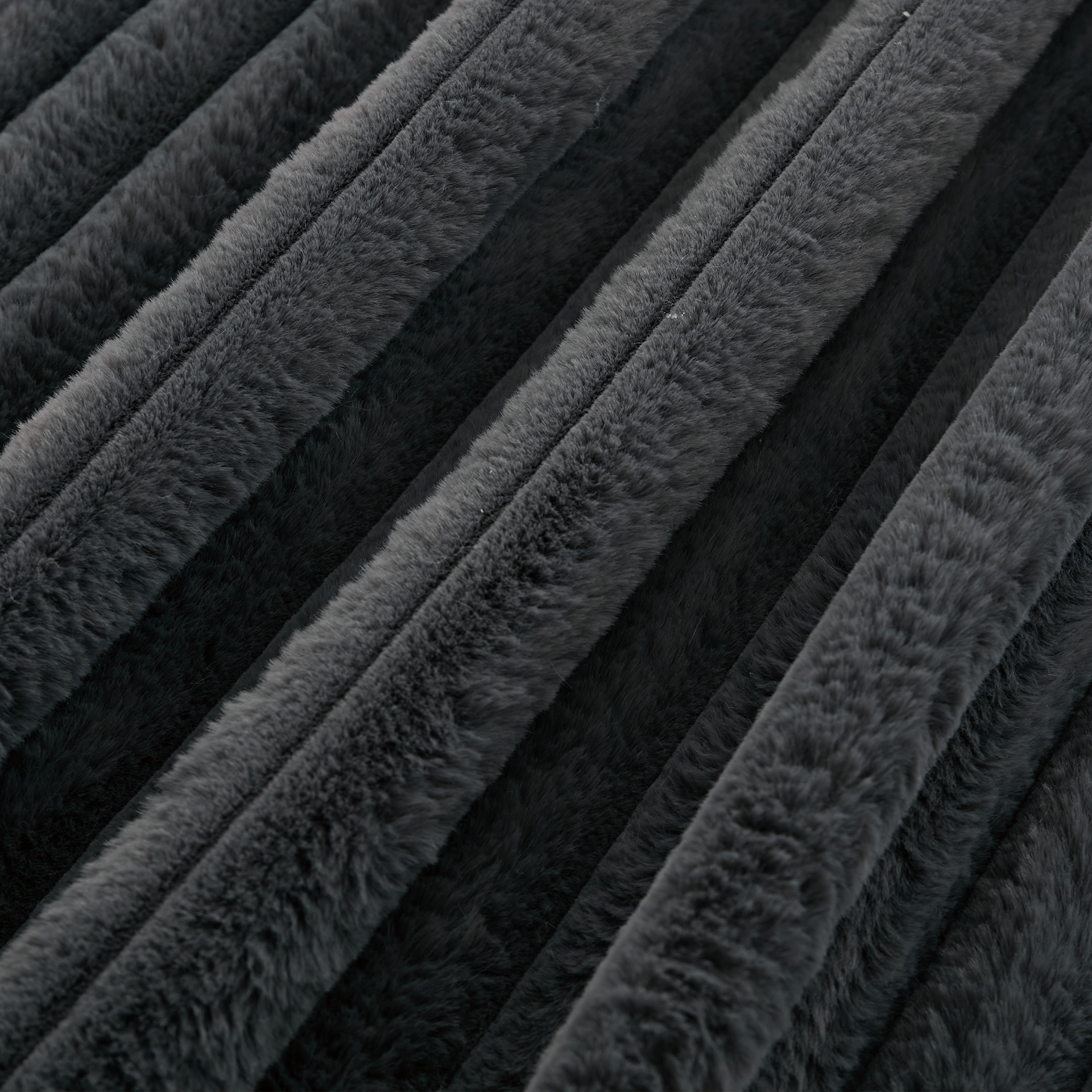 Oversized Corduroy Chaise Lounge with Ottoman in Dark Gray
