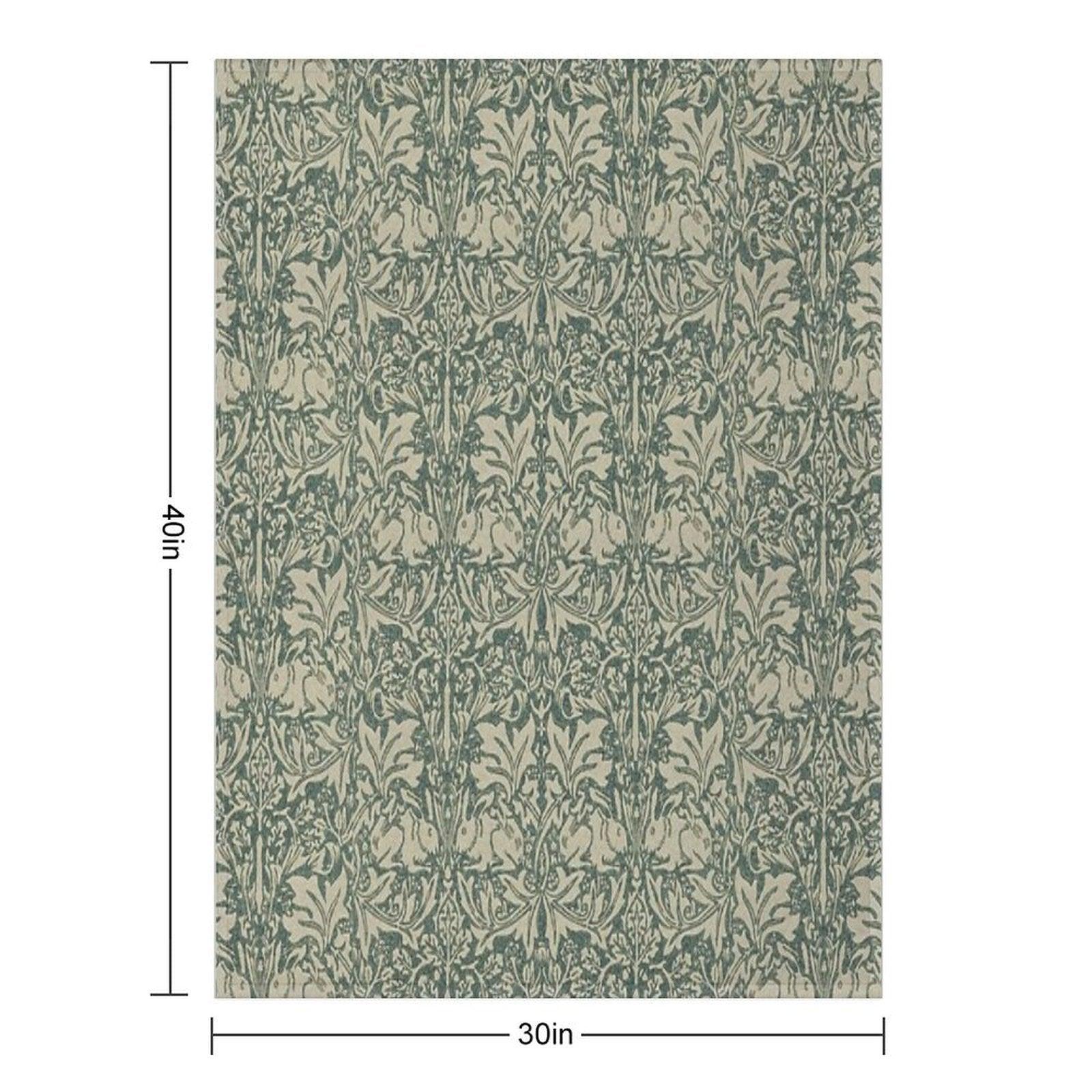 William Morris Brer Rabbit Print Throw Blanket