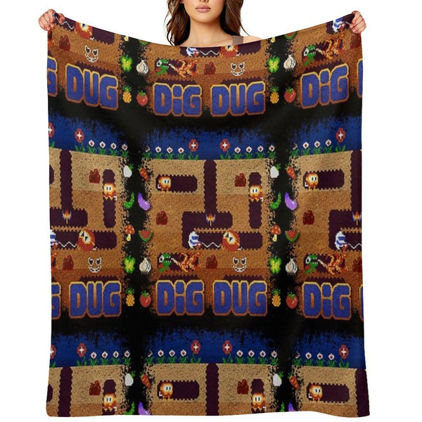 Dug Dig Throw Blanket