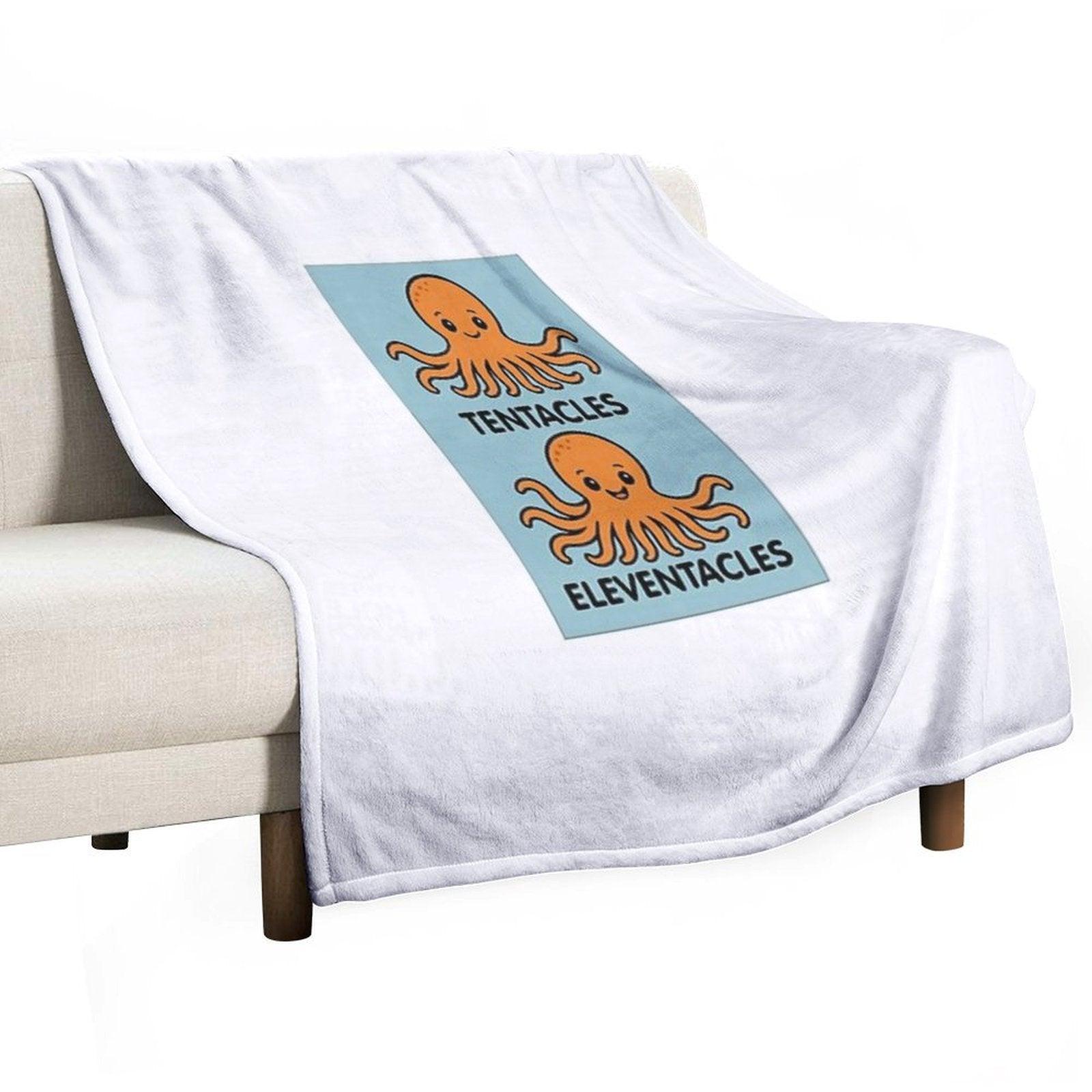 Sea Creatures Octopus, Throw Blanket