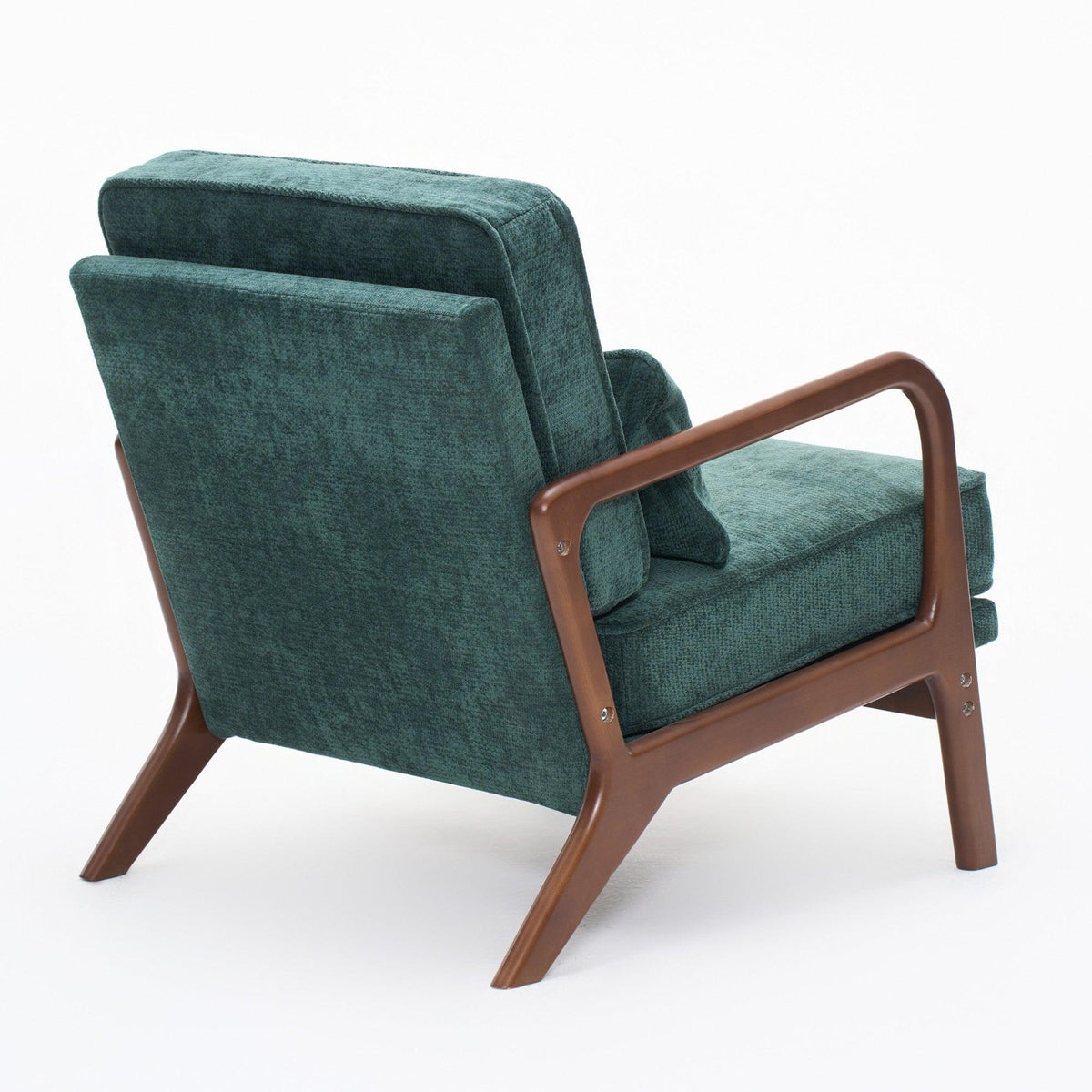 Dark Green Mid‑Century Accent Chair