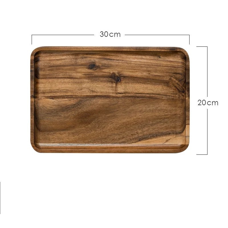 Artisan Japanese Wooden Dish Set - Elegant Dining Experience GOODSPHORIA.COM