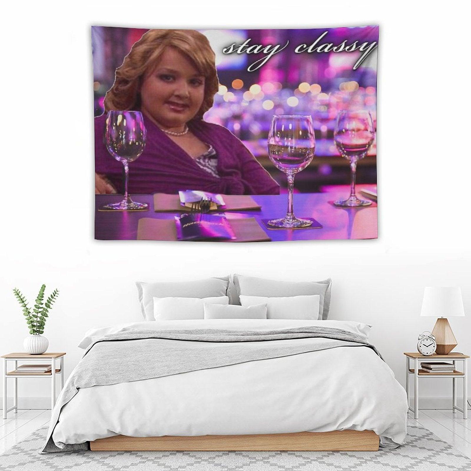 Girl Gibby at The Bar Stay Classy Tapestry